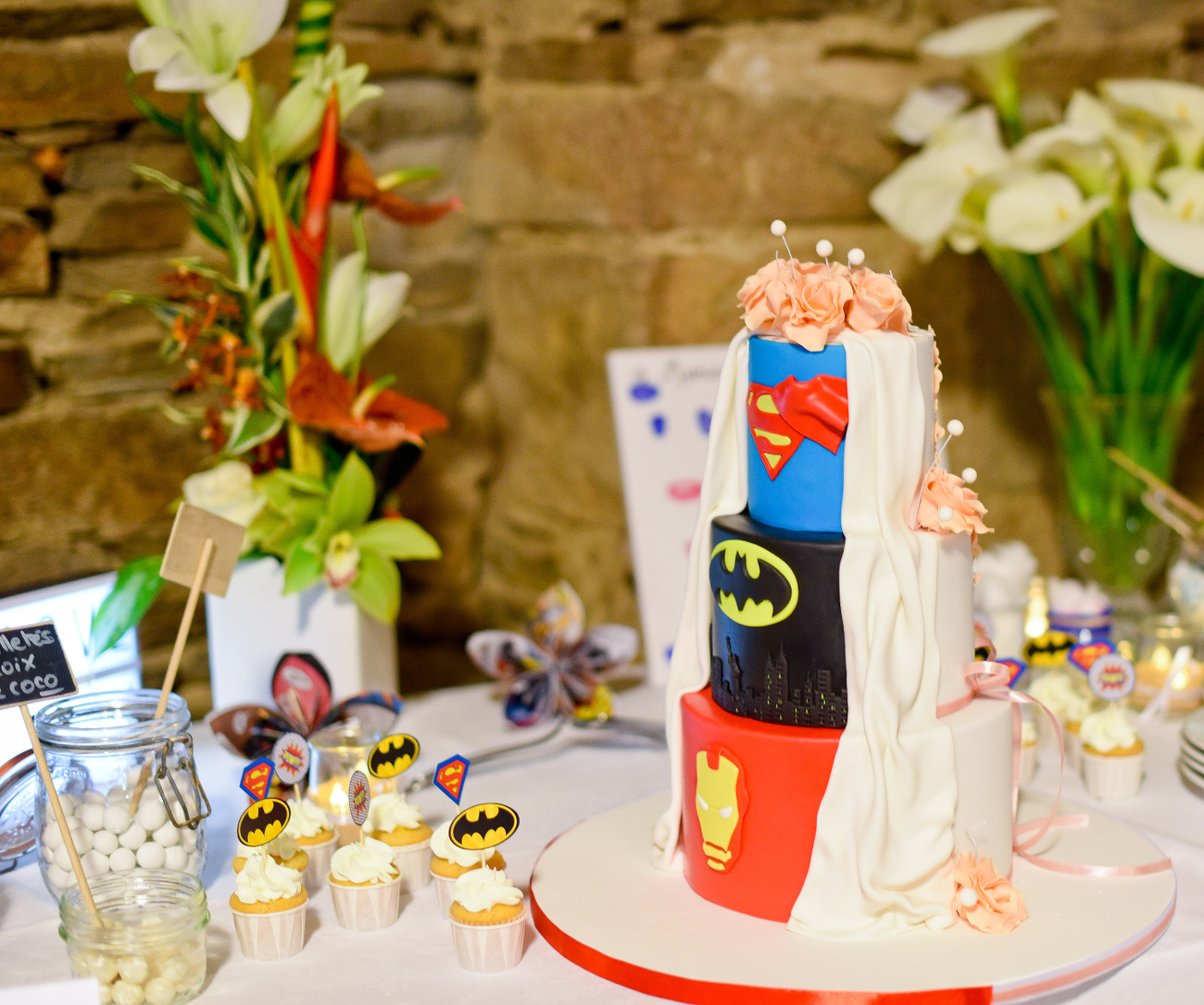 wedding cake thème super héro