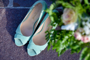 chaussures de mariée bleu