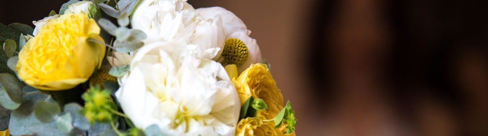 bouquet de mariée jaune